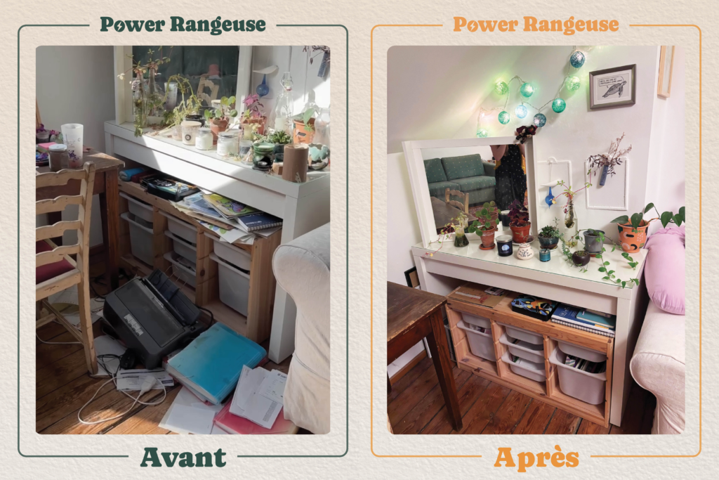 Accueil avant après table crafting